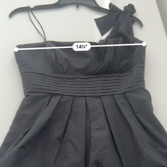 BCBG Max Azria Black One-Shoulder Cocktail Dress Ruffle Hem Party Mini Size XS - Picture 11 of 14